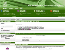 Tablet Screenshot of marchespublics.creuse.fr